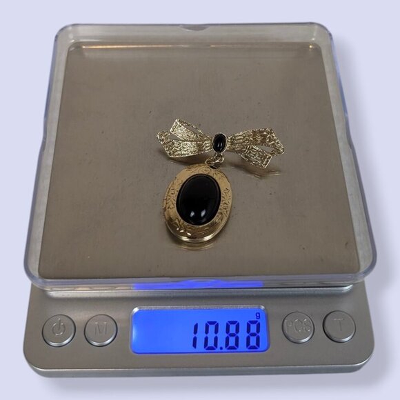 (2/$20) Vintage Bow Locket Brooch - Picture 7 of 7